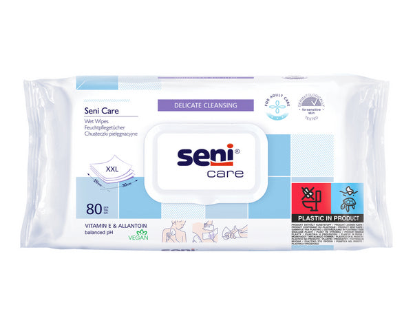 Seni Care Feuchtpflegetücher mit Klappe 80Stk.