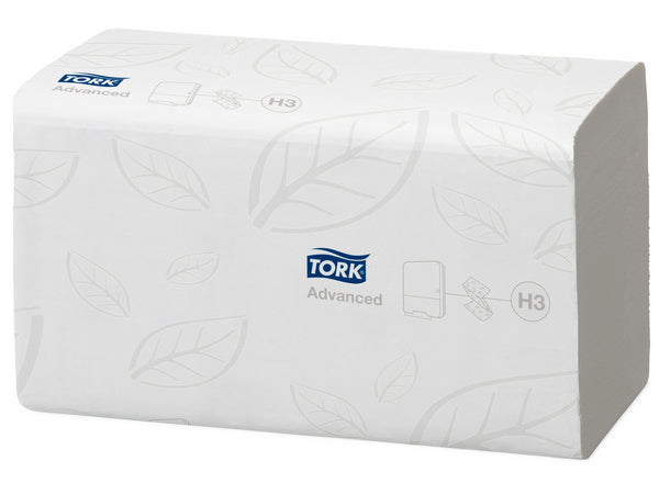 Handtuch Zickzack Tork Advanced hochweiss, H3 23x23cm, 2-lagig