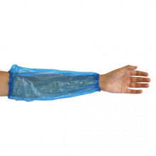 Schutzärmel aus PE 0.02mm blau 40cm lang