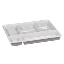Lunchbox 5-geteilt aus PS weiss, 290x224x30