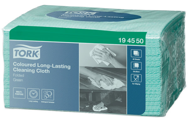 Reinigungstuch Tork Premium, vlies, W8 grün, fusselarm 38x30cm, 1