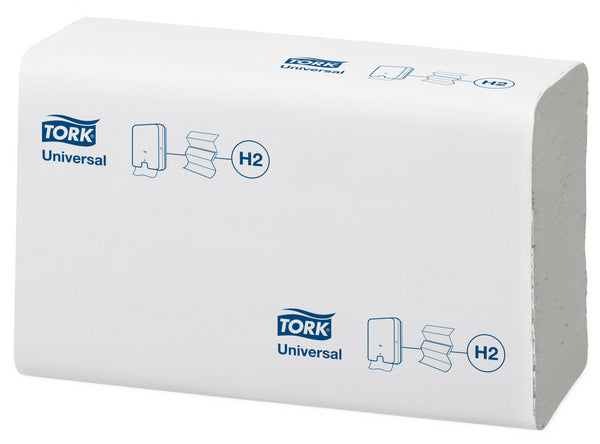Handtuch Interfold Tork Universal H2 weiss 21x23,5cm, 2-lagig