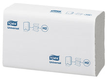 Handtuch Interfold Tork Universal H2 weiss 21x23,5cm, 2-lagig