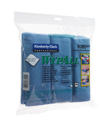 Wypall Microfaser- Allzwecktuch, blau, viertelgef.,40x40cm,