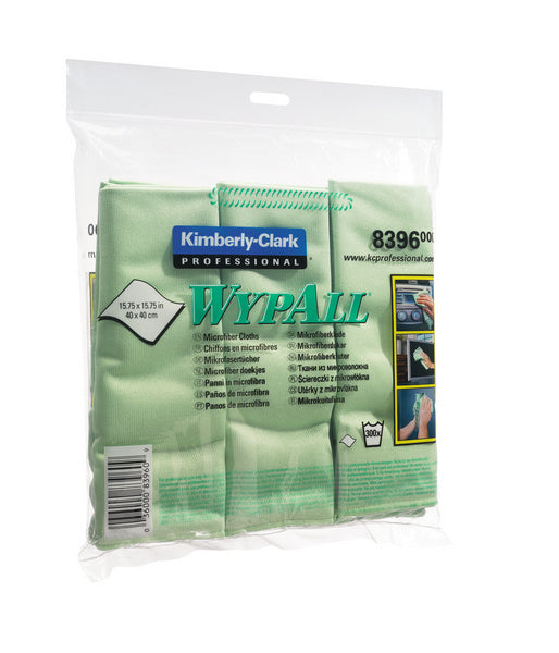Wypall Microfaser- Allzwecktuch, grün, viertelgef.,40x40cm, weich