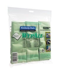 Wypall Microfaser- Allzwecktuch, grün, viertelgef.,40x40cm, weich