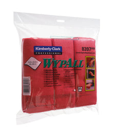 Wypall Microfaser- Allzwecktuch, rot, viertelgef.,40x40cm,
