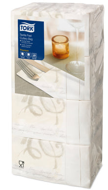 Bestecktaschen Tork Premium Sinfonie weiss, Airlaid 40x40cm, 1-la