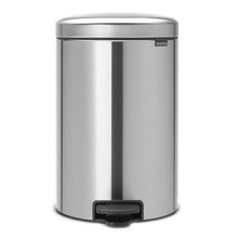 Treteimer mit Kunst stoff-Inneneimer Matt Steel Finger 20 Liter