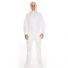 Overall mit Kapuze PP-Vlies 40g/m2  XXL weiss mit Reissverschluss