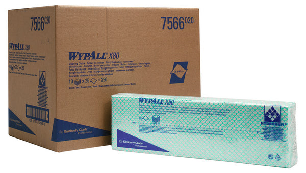 Wischtuch Wypall X80 interfold grün 41 x 33.5 cm