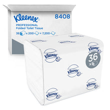 WC-Papier Kleenex Einzelblatt 2-lag., weiss, 200 Bl.,Mikro-Präg.