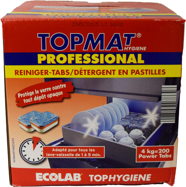 Topmat Hygiene Tabs Geschirrwaschmittel 200 Tabs 4 Kg