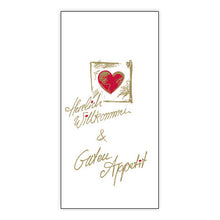 Pocket Napkins Linclass, 65 g/m2 HERZLICH WILLKOMMEN 40x40 cm, 1/