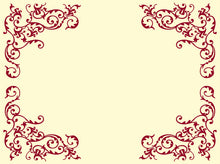 Tischset Airlaid POMP, 65g/m2 creme/bordeaux 30x40 cm