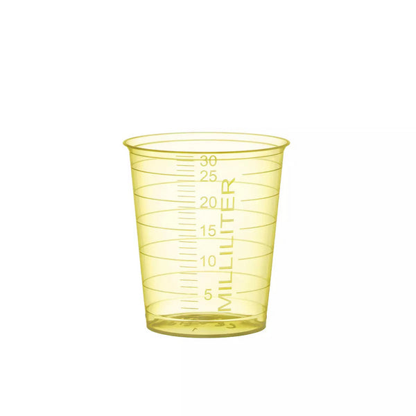 Medizinbecher graduiert PP gelb 30 ml