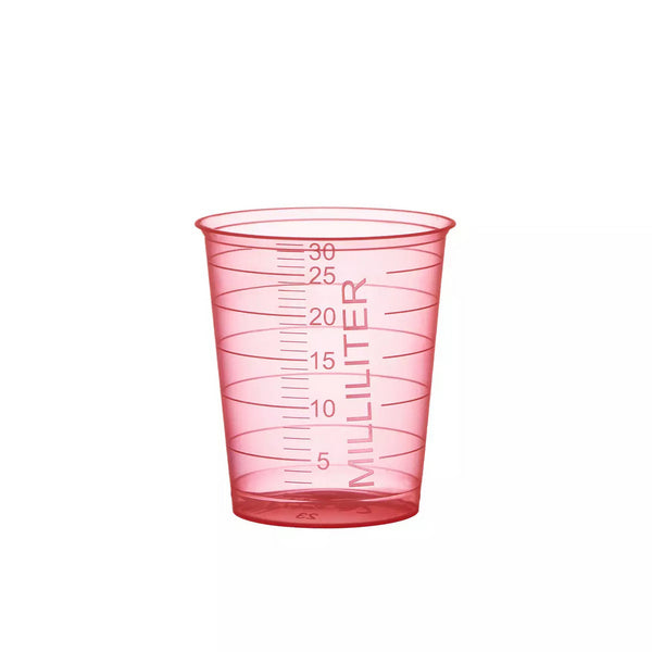 Medizinbecher graduiert PP rot 30 ml