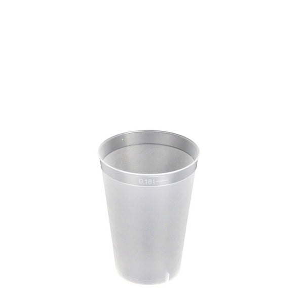 Becher "frosted" 1.8dl, PP, weich, unzerbr., geeicht, transp., Ø