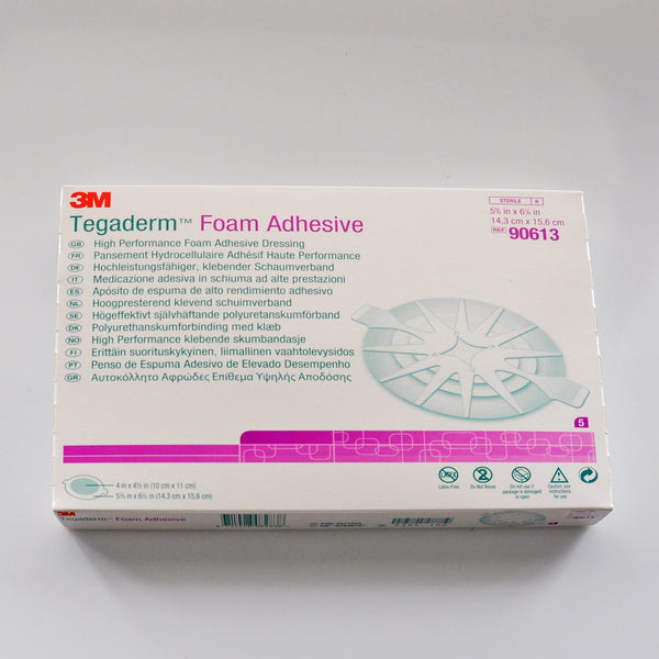 Tegaderm Foam 90613 Adhesive,klebend oval 10 x 11 cm
