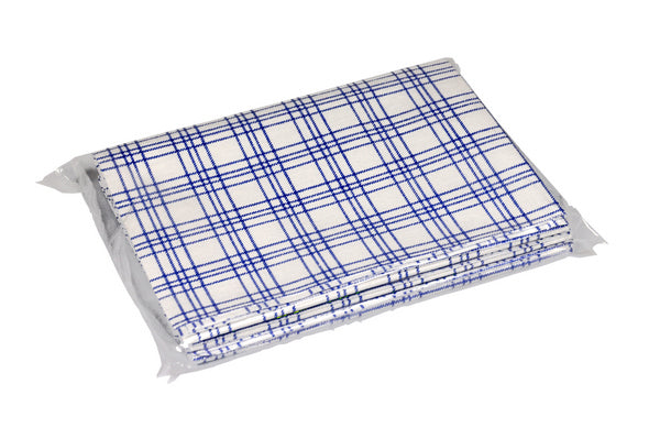 Geschirrtuch Microfaser endlos blau / weiss 40 x 60 cm