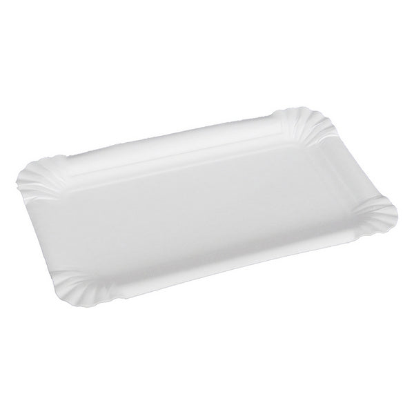 Teller rechteckig Karton FSC weiss unbeschichtet 10x16 cm, 275g/m