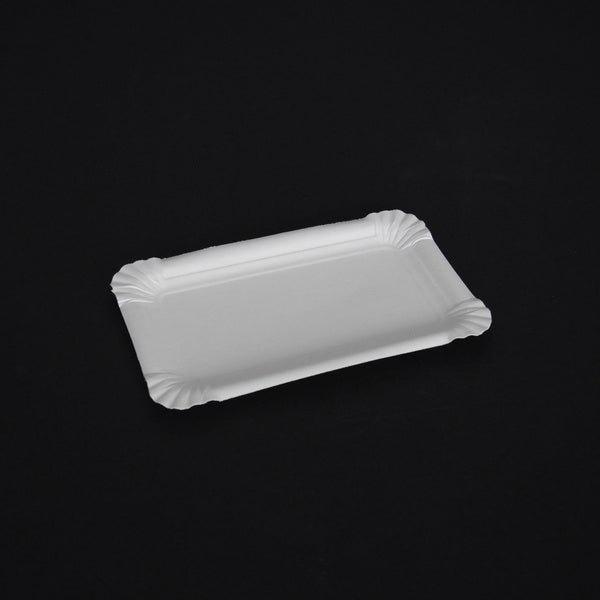 Teller rechteckig Karton FSC weiss unbeschichtet 10x16 cm, 275g/m