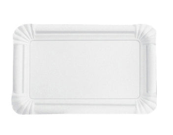 Teller rechteckig Karton FSC weiss unbeschichtet 13x20 cm, 300g/m