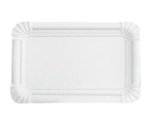 Teller rechteckig Karton FSC weiss unbeschichtet 13x20 cm, 300g/m