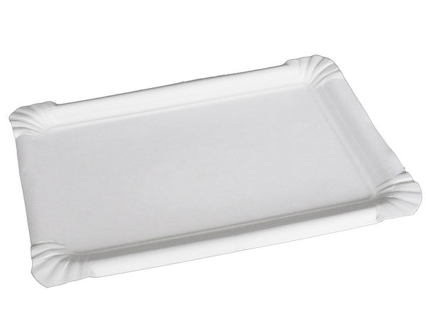 Teller rechteckig Karton FSC weiss unbeschichtet 16.5x23.5cm, 300