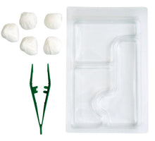 Verbandswechsel-Set 3 Kammern 1 Pinzette 5 Vliesstofftupfer