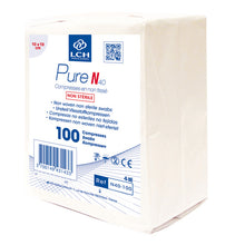 Kompressen 40g/m2 4-fach unsteril weiss 10 x 10 cm