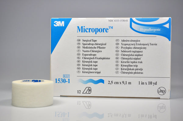 Micropore Verband ohne Abroller 1530-1 weiss 2.5cm x 9.14m
