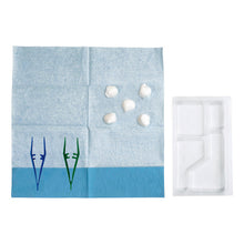 Verbandswechsel-Set 4 Kammern 5 Gaze-Tupfer 2 Pinzetten
