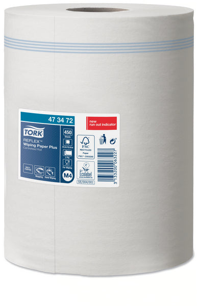 Putztuchrollen Midi Reflex Comet Tissue weiss, 2-lagig, M4 150,75