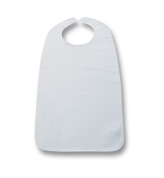 Ess-Schürze Frottee mit Klettverschluss weiss, 87x47 cm