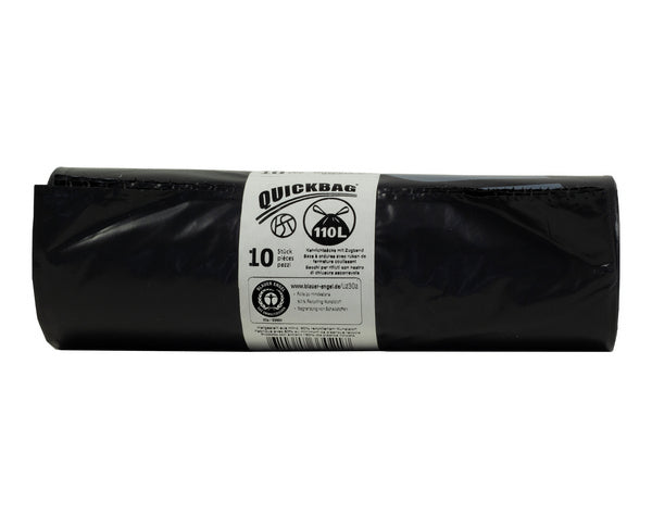 Kehrichtsäcke 110lt OKS,Quickbag,0.068mm schwarz, LD-PE 720x1020+