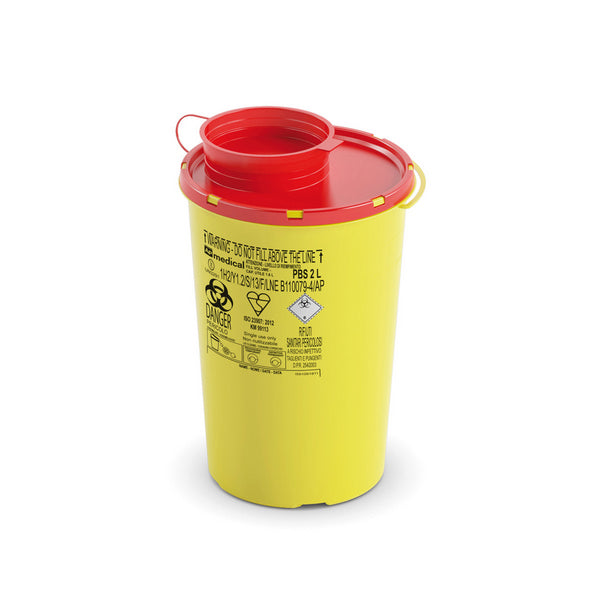 Kanülen- Entsorgungsboxen gelb/rot 2 Liter, 140 x 210