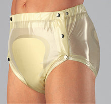 PVC-Slip seitlich knöpfbar gelb Grösse L