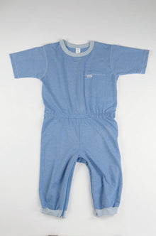 Pflegeoverall kurz Baumwolle/Polyester unisex, kornblume Grösse M