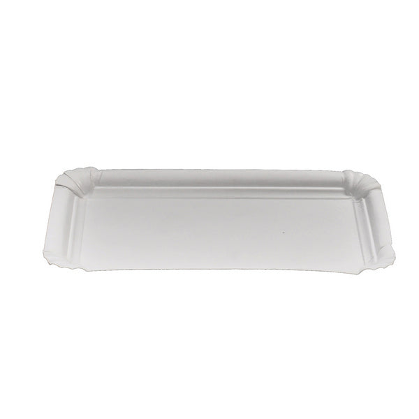 Teller Karton recht- eckig unbeschichtet weiss 11x17.5 cm, 230g/m