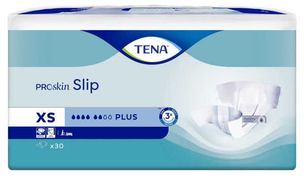 TENA Slip Plus ConfioAir ProSkin Windelhosen,XS, blau System. 3x3