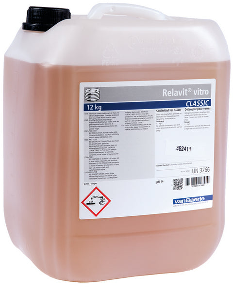 Relavit vitro Geschirrspülmittel für Gläser, flüssig 12 kg