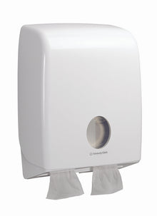 Doppel Einzelblatt- Spender Toilet Tiss. Aquarius, weiss mit Sich