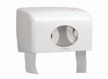 Aquarius Toiletten- papier Doppelrollen- Spender, weiss, mit Sich