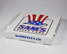 Pizzakarton "SAM'S Pizzaland" Padova Vegetale 28x28x4cm