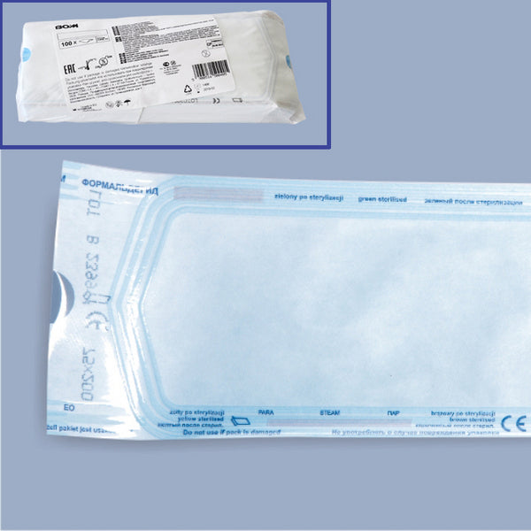 Papier-Folien-Beutel Steam/EO/Formaldehyd flach 210 x 350 mm