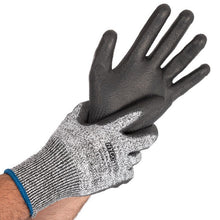 Handschuh CUT SAFE Schnittschutz  L grau/schwarz PU-Beschichtung,