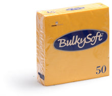 Servietten Bulkysoft 2-lagig, 1/4 Falz gelb 33x33cm