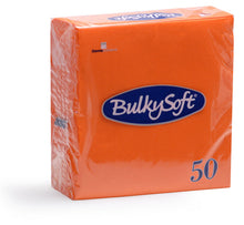 Servietten Bulkysoft 2-lagig, 1/4 Falz orange 33x33cm
