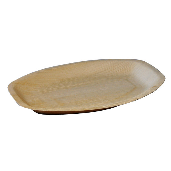 Platte oval aus Palmblätter braun 340x230x25
